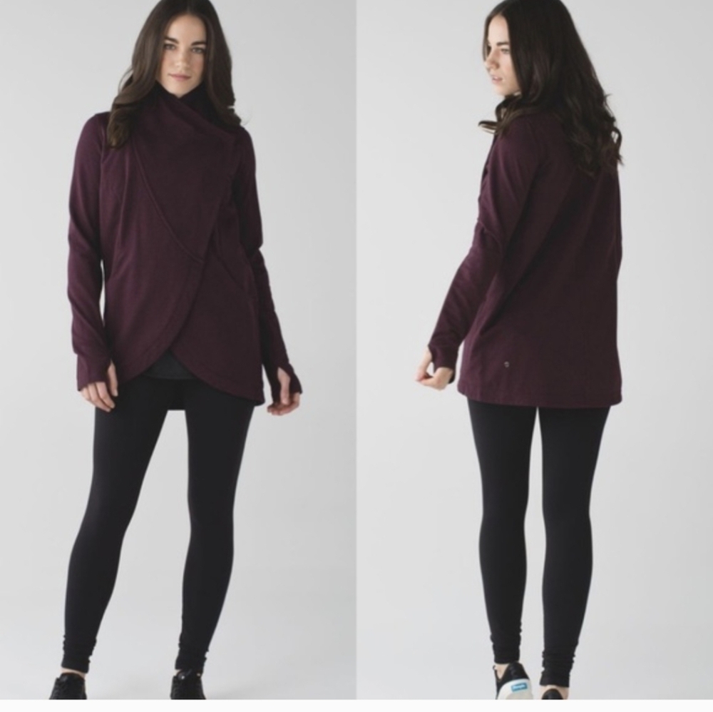 Lululemon That's a Wrap Jacket Bordeaux French Terry